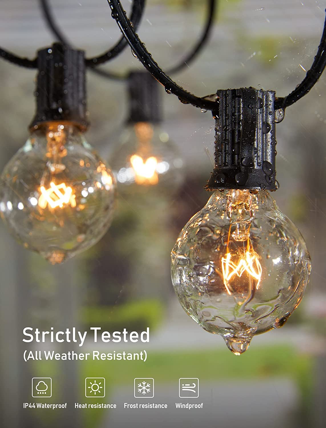 Outdoor String Lights 25 Feet G40